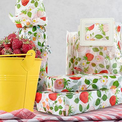 60 Strawberry Pattern Tissue Papers 14"x20" Gift Wrapping Paper