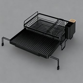 Adjustable Length Dish Rack for Kitchen - Rust Resistant & Easy Clean
