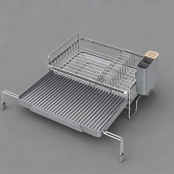 Adjustable Length Dish Rack for Kitchen - Rust Resistant & Easy Clean