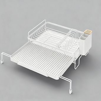 Adjustable Length Dish Rack for Kitchen - Rust Resistant & Easy Clean