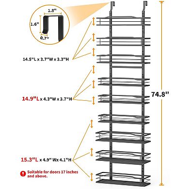 9-Tier Over Door Organizer for Small Spaces
