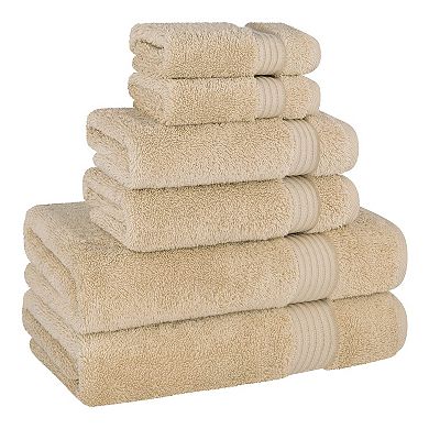 6 Piece Towel Set Soft Absorbent Towels For Bathroom 2 Bath 2 Hand 2 Washcloths