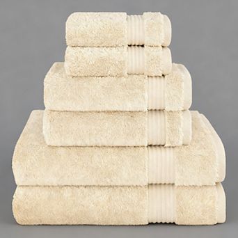 6 pc Towel Set Soft Absorbent Towels For Bathroom 2 Bath 2 Hand 2 Washcloths
