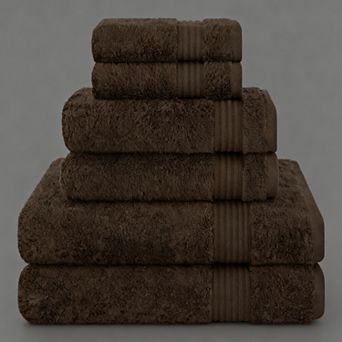 6 pc Towel Set Soft Absorbent Towels For Bathroom 2 Bath 2 Hand 2 Washcloths