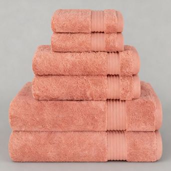 6 pc Towel Set Soft Absorbent Towels For Bathroom 2 Bath 2 Hand 2 Washcloths