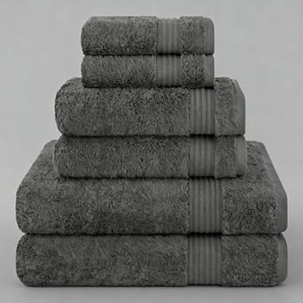 6 pc Towel Set Soft Absorbent Towels For Bathroom 2 Bath 2 Hand 2 Washcloths
