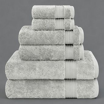 6 pc Towel Set Soft Absorbent Towels For Bathroom 2 Bath 2 Hand 2 Washcloths
