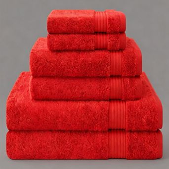 6 pc Towel Set Soft Absorbent Towels For Bathroom 2 Bath 2 Hand 2 Washcloths