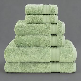 6 pc Towel Set Soft Absorbent Towels For Bathroom 2 Bath 2 Hand 2 Washcloths