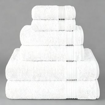 6 pc Towel Set Soft Absorbent Towels For Bathroom 2 Bath 2 Hand 2 Washcloths