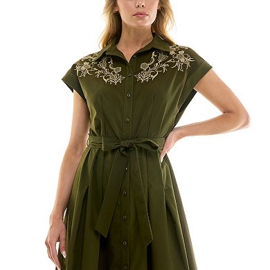 Women's Figueroa & Flower Embroidered Midi Dress