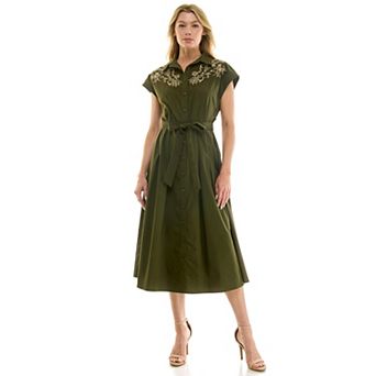 Women's Figueroa & Flower Embroidered Midi Dress