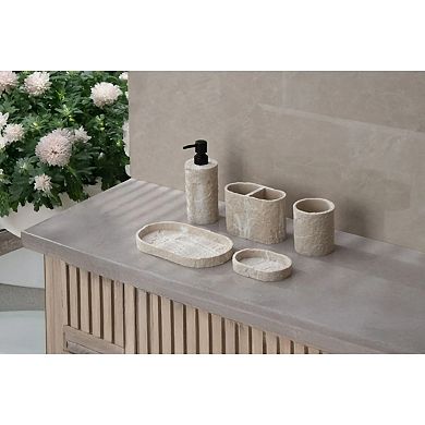 8 Piece Desert Stone Resin Bathroom Set