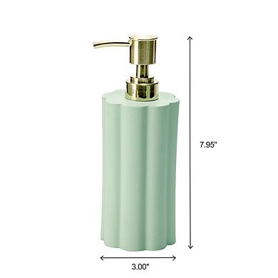 7 Piece Pedal Sage Resin Bathroom Set