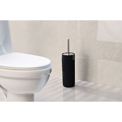7 Piece Black Urban Grid Bathroom Set