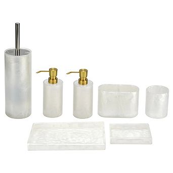 7 pc Crystalized Veil Resin Bathroom Set