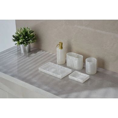 7 Piece Crystalized Veil Resin Bathroom Set
