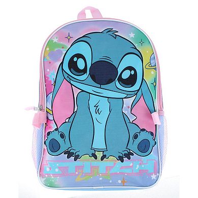 U.P.D., INC Girl's 16 inch Stitch and Angela Backpack and Lunchbox Set