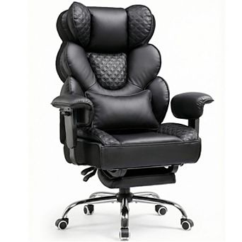 Big & Tall Office Chair with Footrest & Lumbar Support