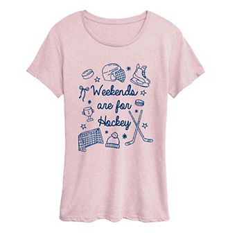 Women's Weekends Are For Hockey Graphic Tee