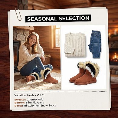 Women's Winter Snow Anti-Slip Warm Lightweight Flexible Durable Non-Slip Outsole Boots