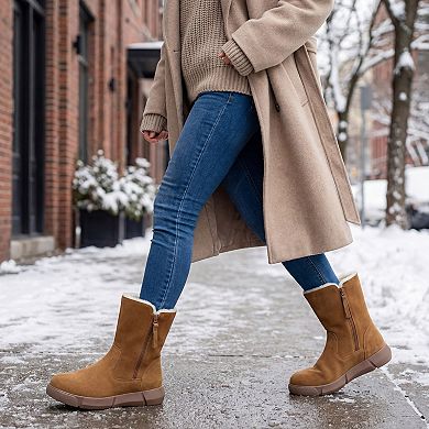 Women's Lightweight Comfortable Side Zipper Mid-Calf Warm Snow Walking Boots