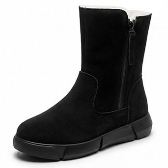 Women's Lightweight Comfortable Side Zipper Mid-Calf Warm Snow Walking Boots