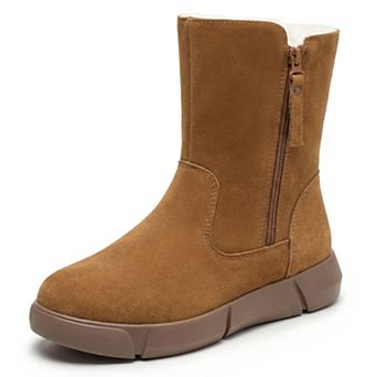 Women's Lightweight Comfortable Side Zipper Mid-Calf Warm Snow Walking Boots