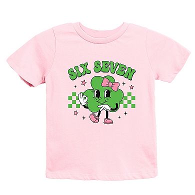 Six Seven Clover Bow - Youth Short Sleeve Graphic T-Shirt