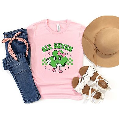 Six Seven Clover Bow - Youth Short Sleeve Graphic T-Shirt