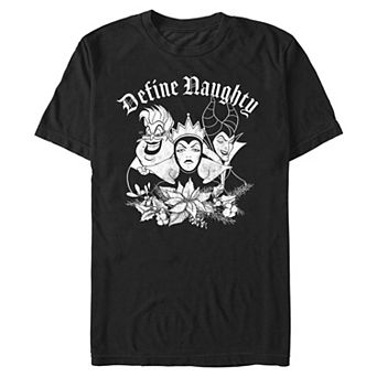 Men's Disney's Disney Villains Define Naughty Poster Graphic Tee
