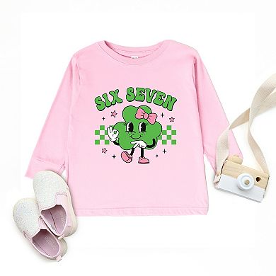 Six Seven Clover Bow - Toddler Long Sleeve Graphic Tee