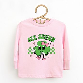 Six Seven Clover Bow - Toddler Long Sleeve Graphic Tee