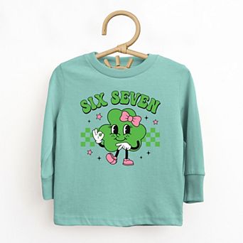 Six Seven Clover Bow - Toddler Long Sleeve Graphic Tee