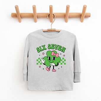 Six Seven Clover Bow - Youth Long Sleeve Graphic T-Shirt