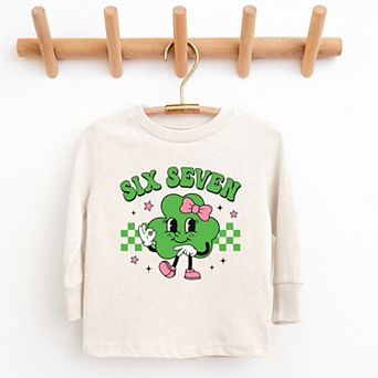 Six Seven Clover Bow - Youth Long Sleeve Graphic T-Shirt
