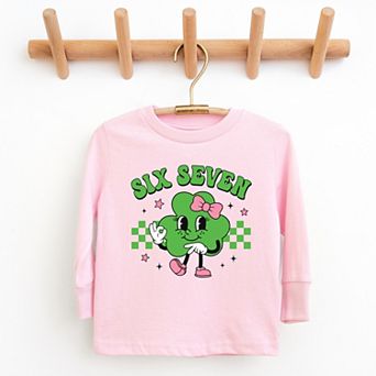 Six Seven Clover Bow - Youth Long Sleeve Graphic T-Shirt