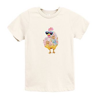 Sunglasses Chick Paint Print - Youth Short Sleeve Graphic T-Shirt