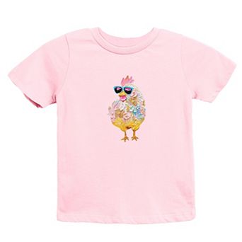 Sunglasses Chick Paint Print - Youth Short Sleeve Graphic T-Shirt