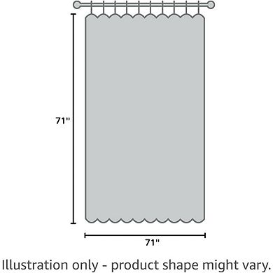 71x71 Shower Curtain Set with 12 Hooks, Linen Blend Fabric, Easy Installation, Decorative