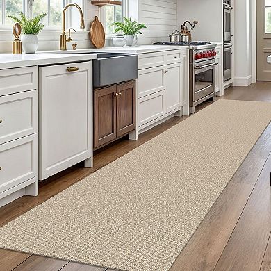 Washable Non Slip Runner Rug Soft Cotton Polyester Indoor Floor Carpet for Hallways Kitchen Entryway