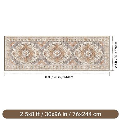 Non Slip Washable Runner Rugs Stain Resistant For Hallways Entryway High Traffic Areas