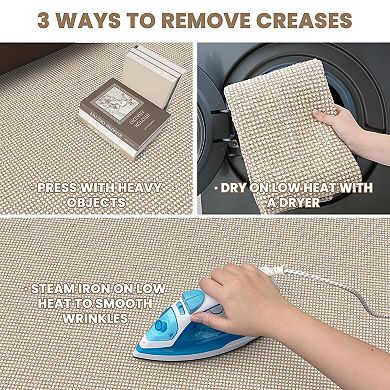 Washable Non Slip Braided Runner Rug Soft Cotton Polyester Indoor Floor Carpet
