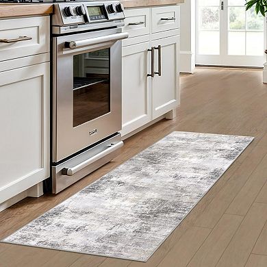 Washable Non Slip Modern Abstract Runner Rug Soft High Traffic Indoor Floor Carpet