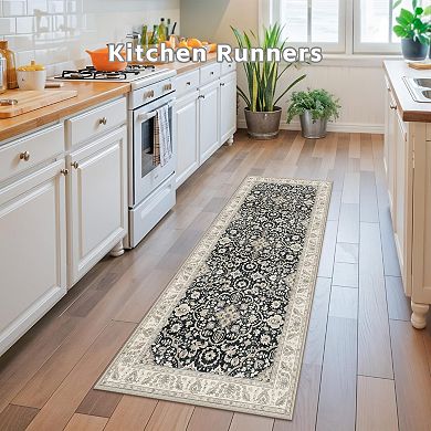 Washable Non Slip Runner Rug Stain Resistant Soft Farmhouse for High Traffic Areas