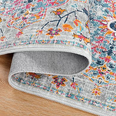 Washable Boho Farmhouse Runner Rug Non Slip Soft Floor Mat for Home