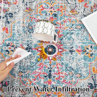 Washable Boho Farmhouse Runner Rug Non Slip Soft Floor Mat for Home