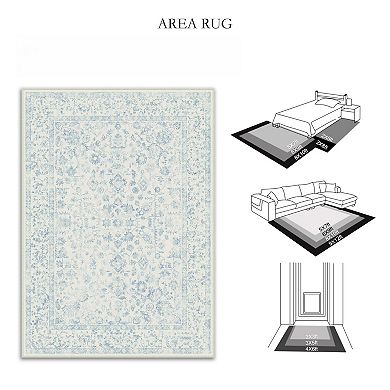 Non Slip Vintage Washable Area Rug For Bedroom Living Room Kitchen Office