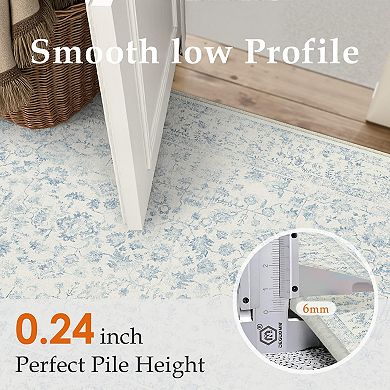 Non Slip Vintage Washable Area Rug For Bedroom Living Room Kitchen Office