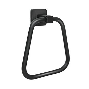 Matte Black Stainless Steel Bathroom Towel Ring Heavy Duty Space Saving Hanger
